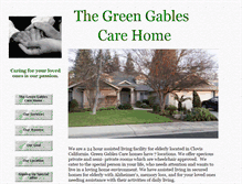 Tablet Screenshot of greengablescarehome.com